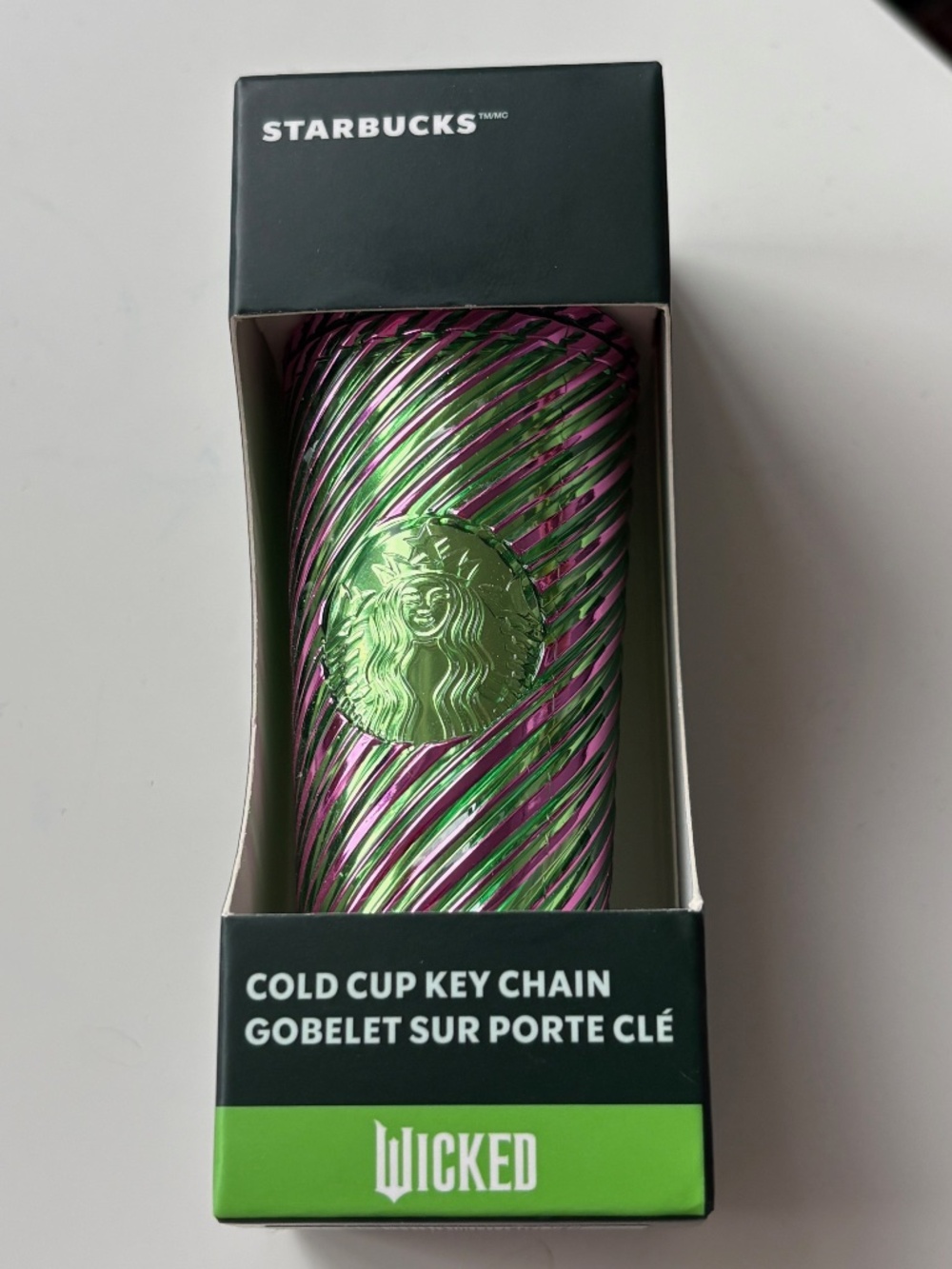 Starbucks Wicked Cold Cup Keychain Pink & Green New